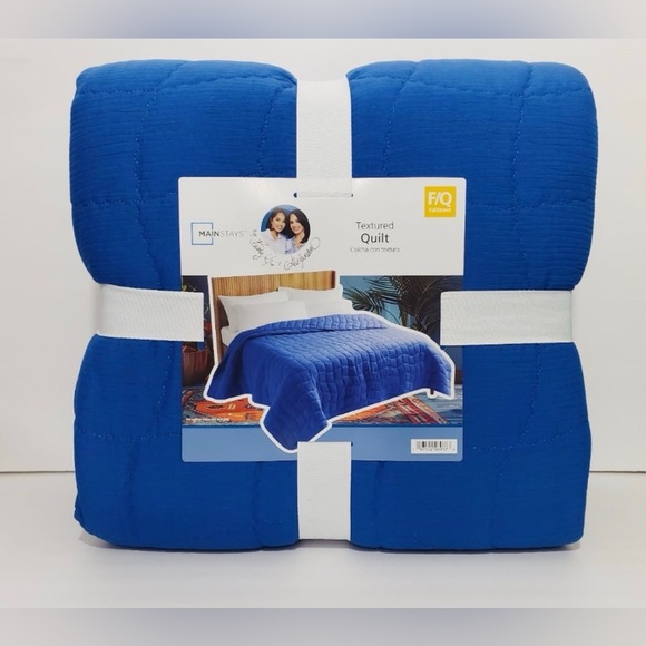 🆕 Mainstays by Becky G. & Alejandra Royal Blue Cloud Quilt Full Queen - Picture 5 of 11